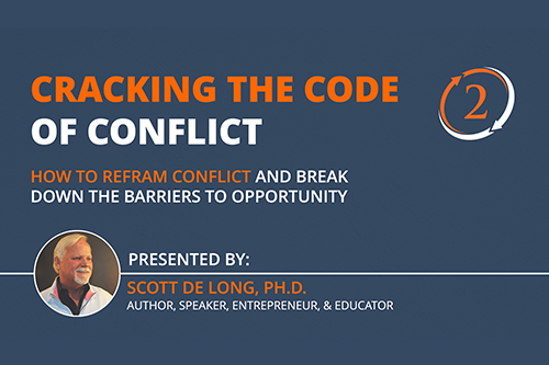 banner image for conflict webinar with scott de long ph.d.